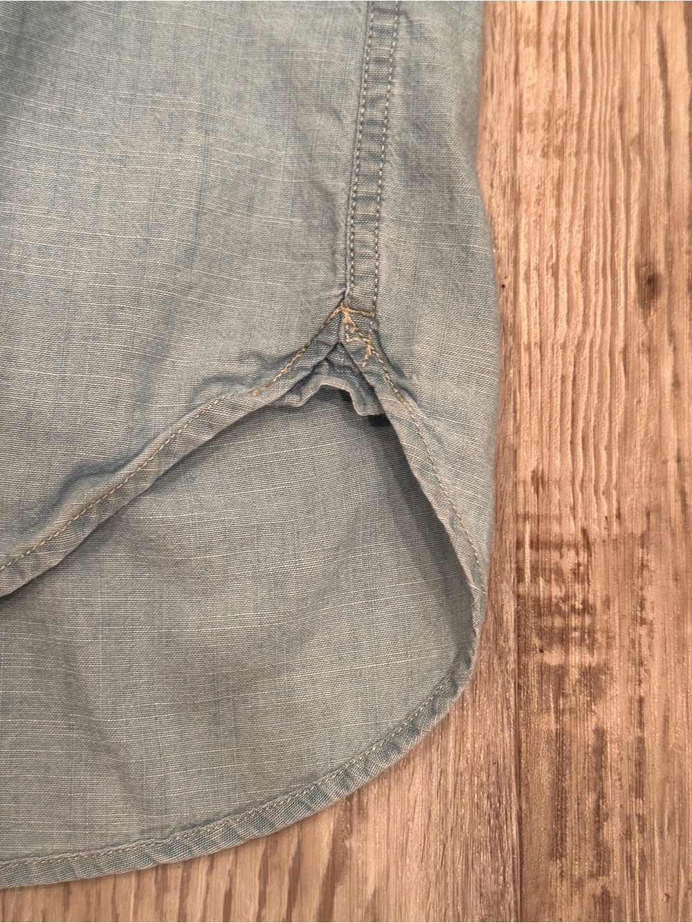 J. Crew Factory Chambray Classic Button Down Top Neutral Versatile Sz 2X - Picture 11 of 16